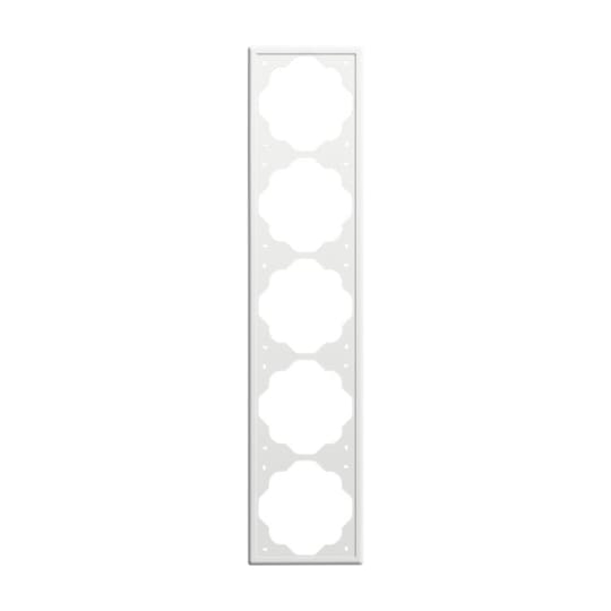 Cover frame 5-gang studio white matt - impuls