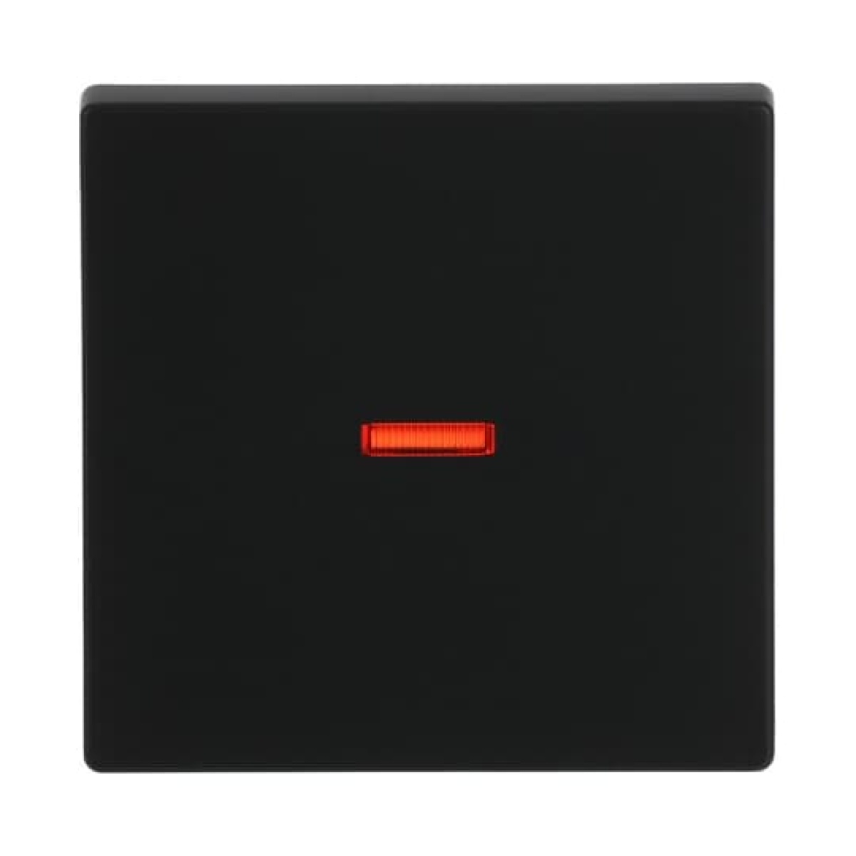 Rocker with Small Red Calotte for Switchpush button, Single rocker black matt - Platform 63