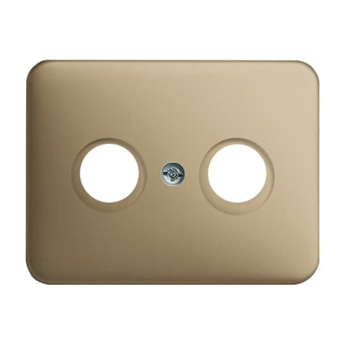 Cover plate SAT 2 gang bronze - alpha