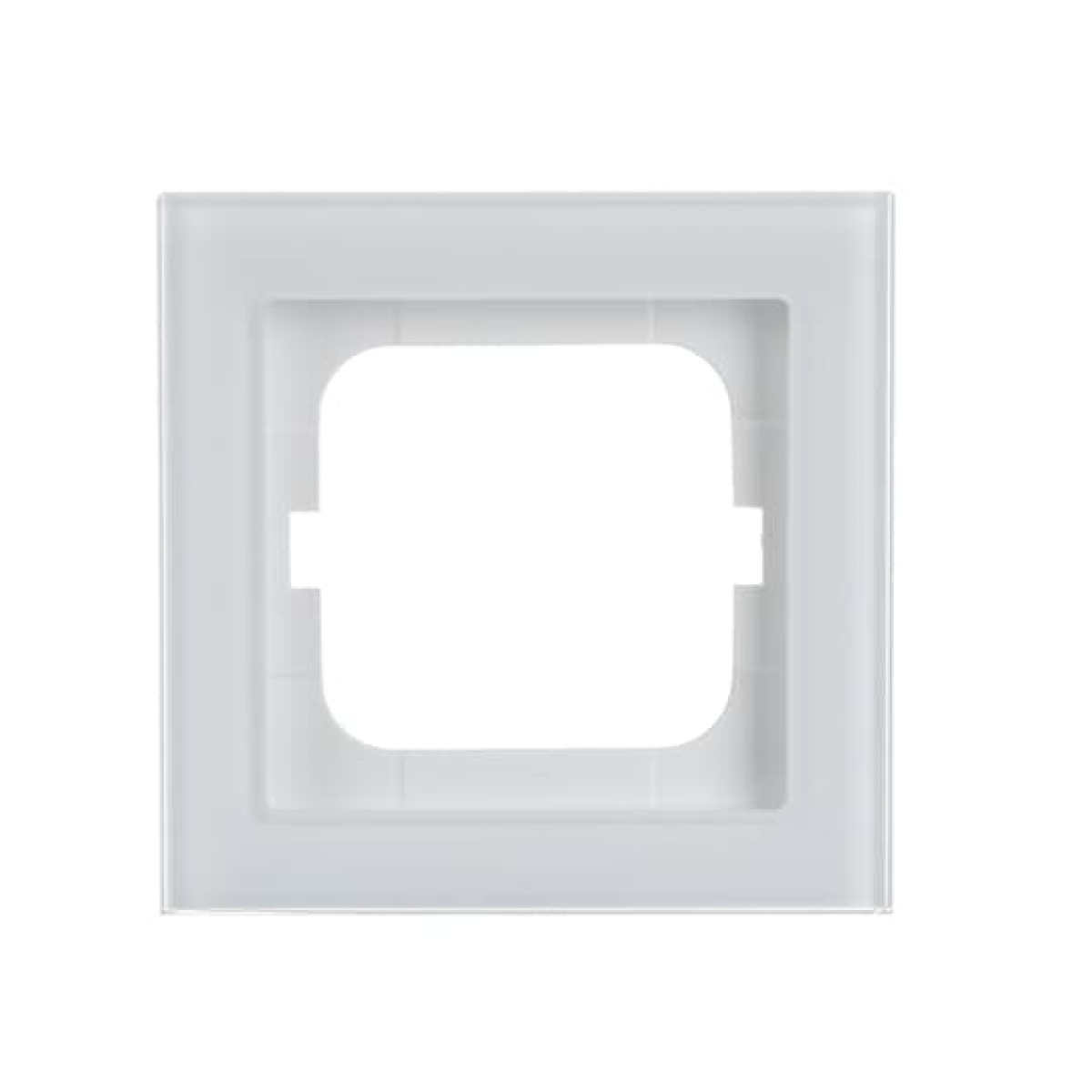 Cover frame 1-gang white glass - Busch-axcent pur