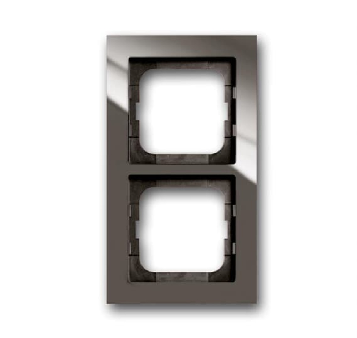 Cover frame 2-gang entrée grey - Busch-axcent