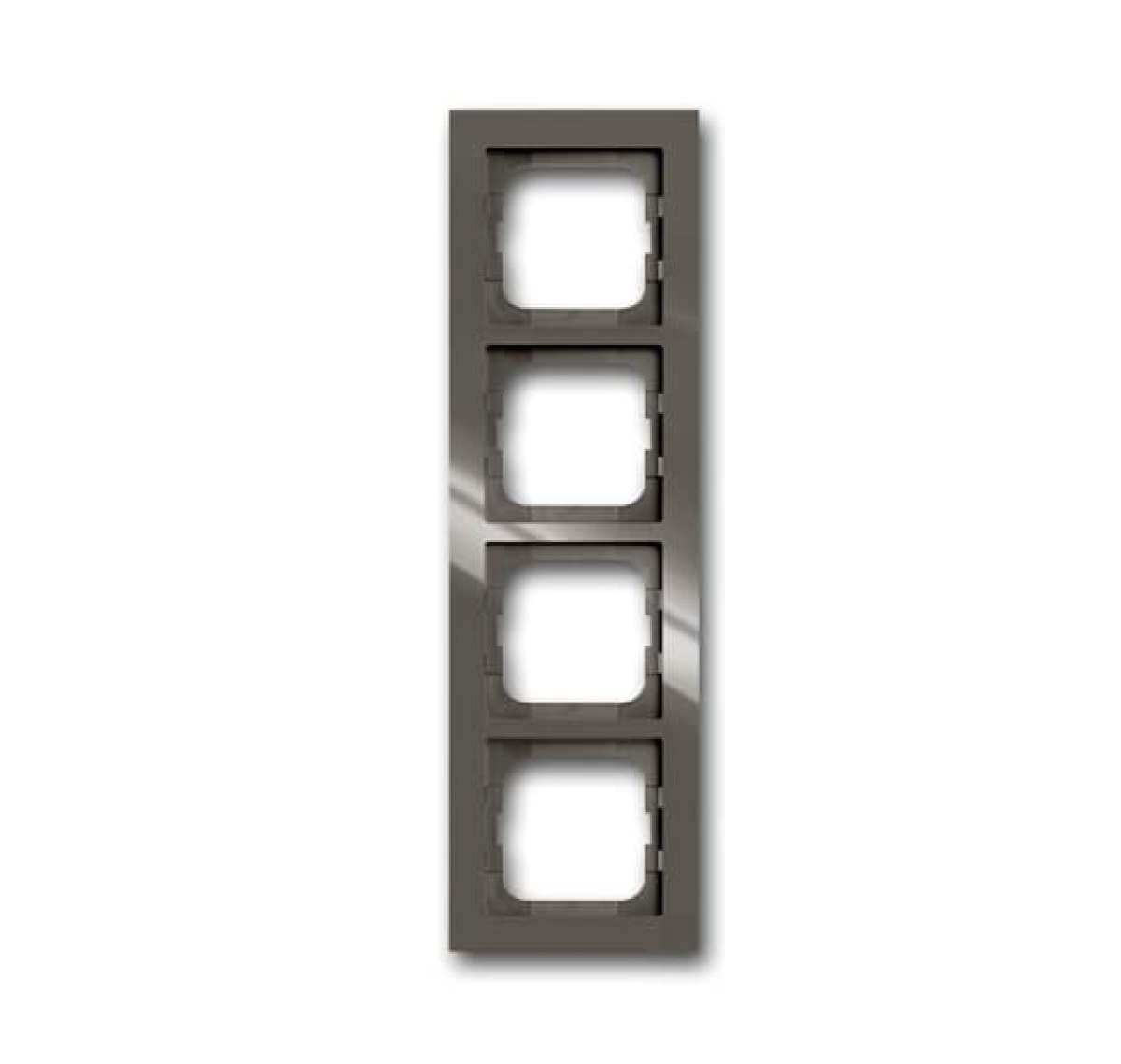 Cover frame 4-gang entrée grey - Busch-axcent