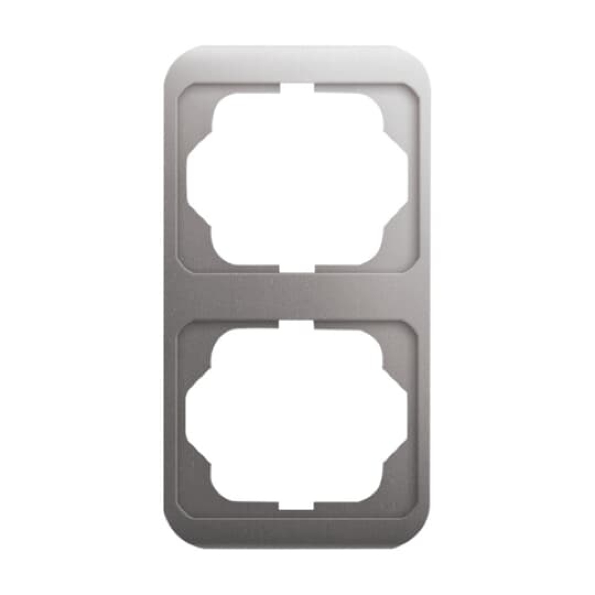 Cover frame 2-gang platinum - alpha nea