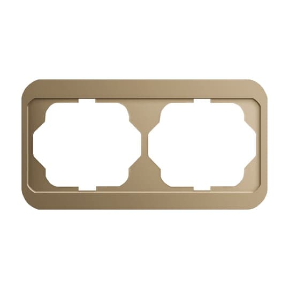 Cover frame 2-gang bronze - alpha nea