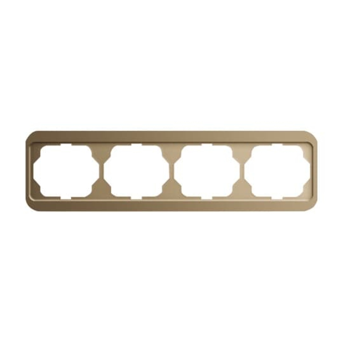 Cover frame 4-gang bronze - alpha nea