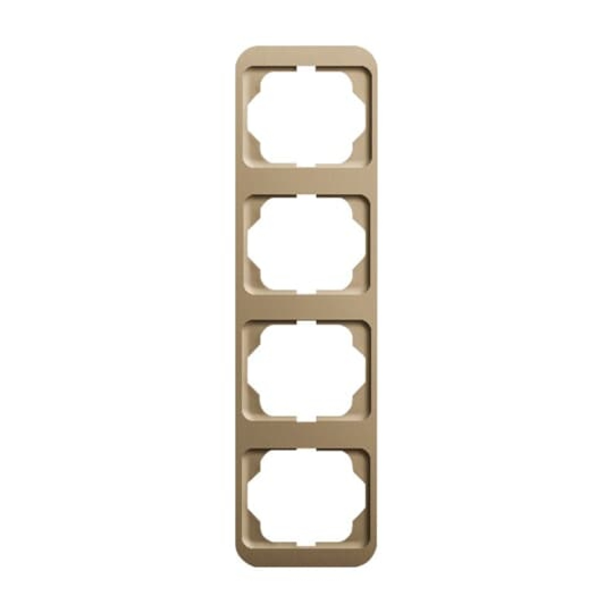 Cover frame 4-gang bronze - alpha nea