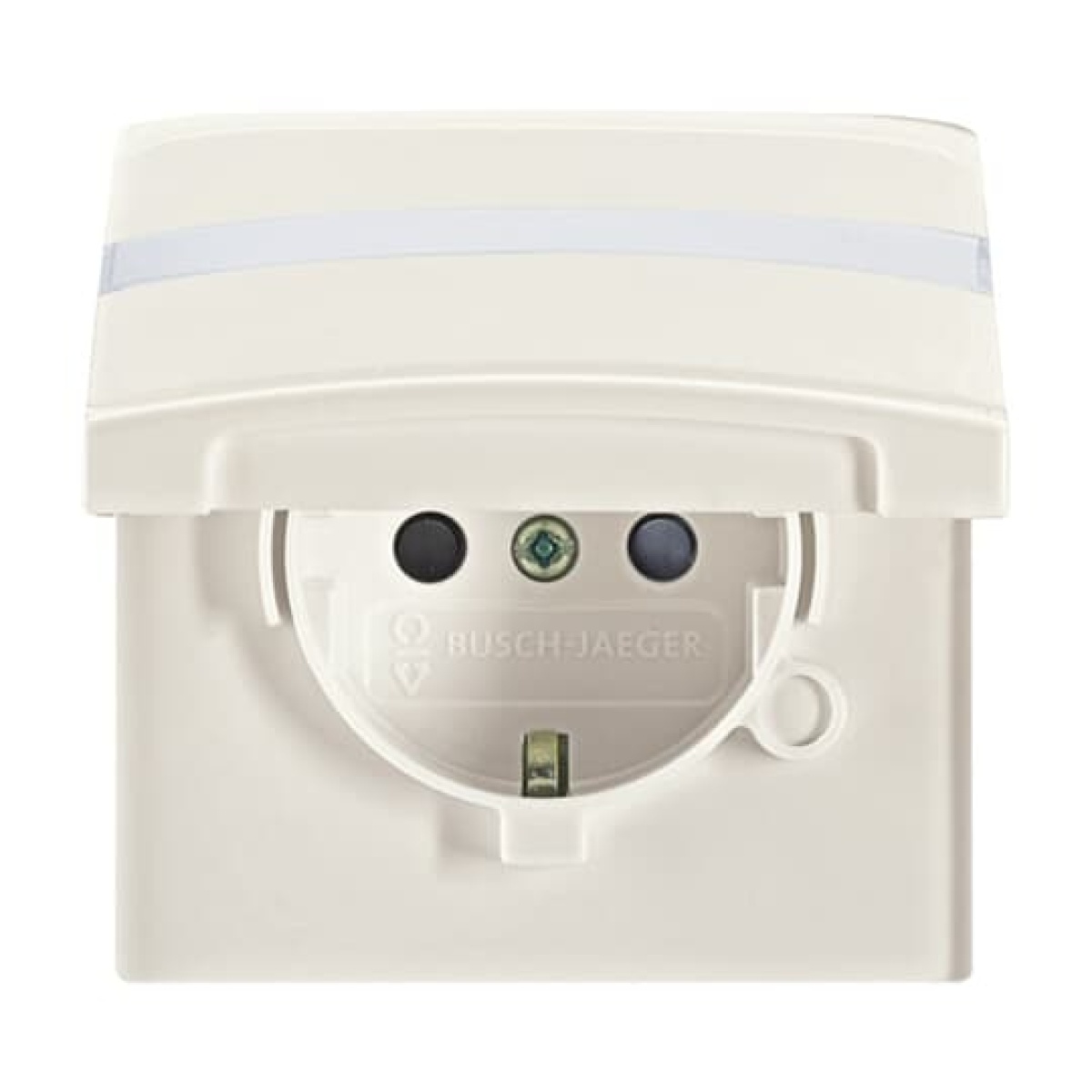 SCHUKO socket insert Safety Shutter with Hinged Lid with label space white - Allwetter 44 IP 44