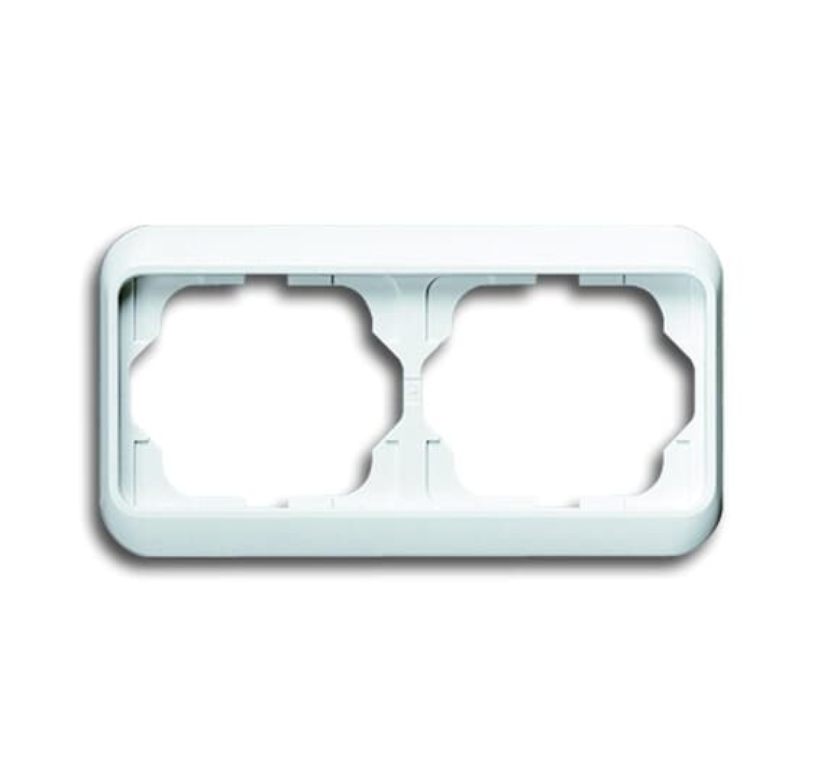 Cover frame 2-gang studio white - alpha nea