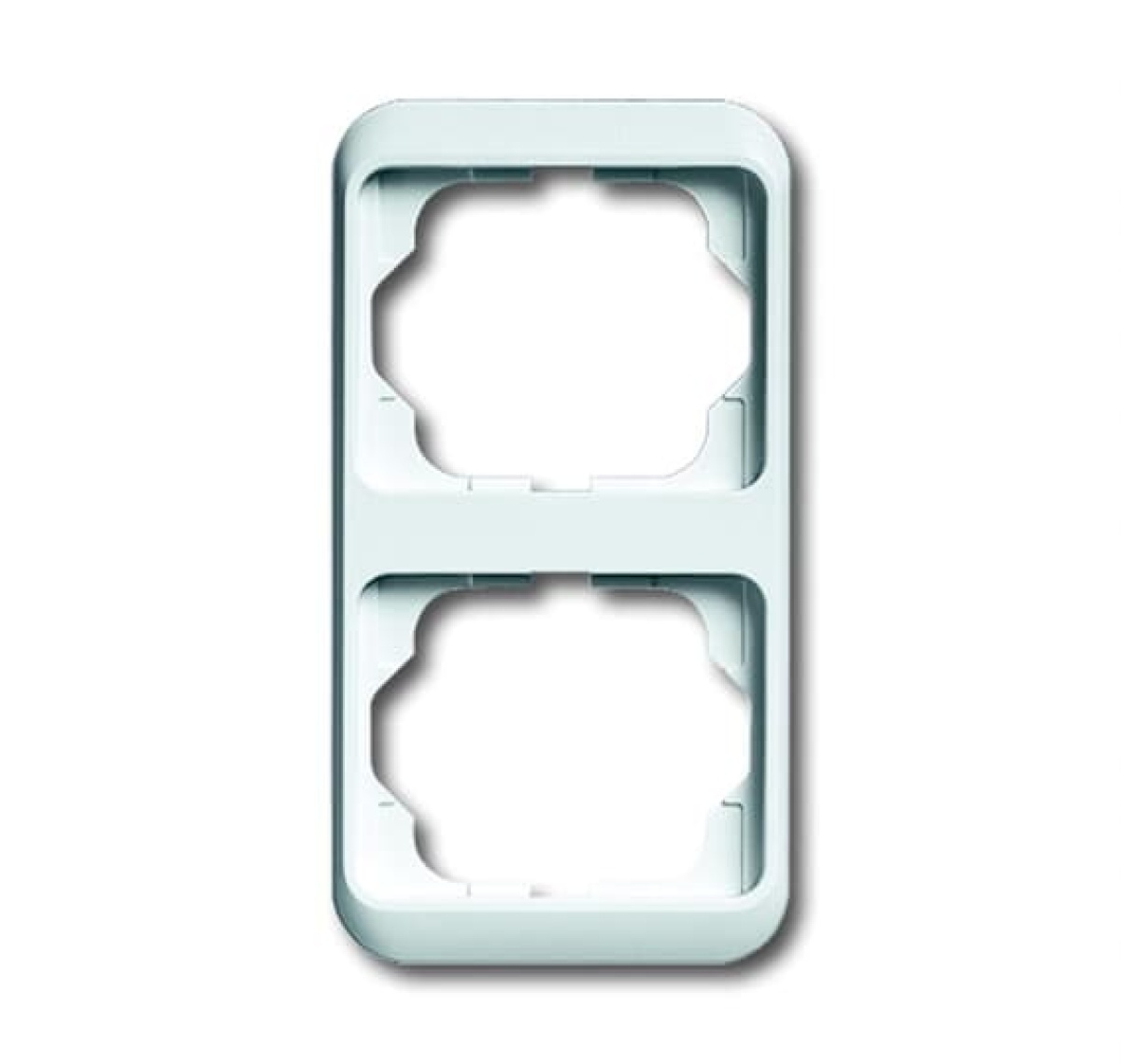 Cover frame 2-gang studio white - alpha nea