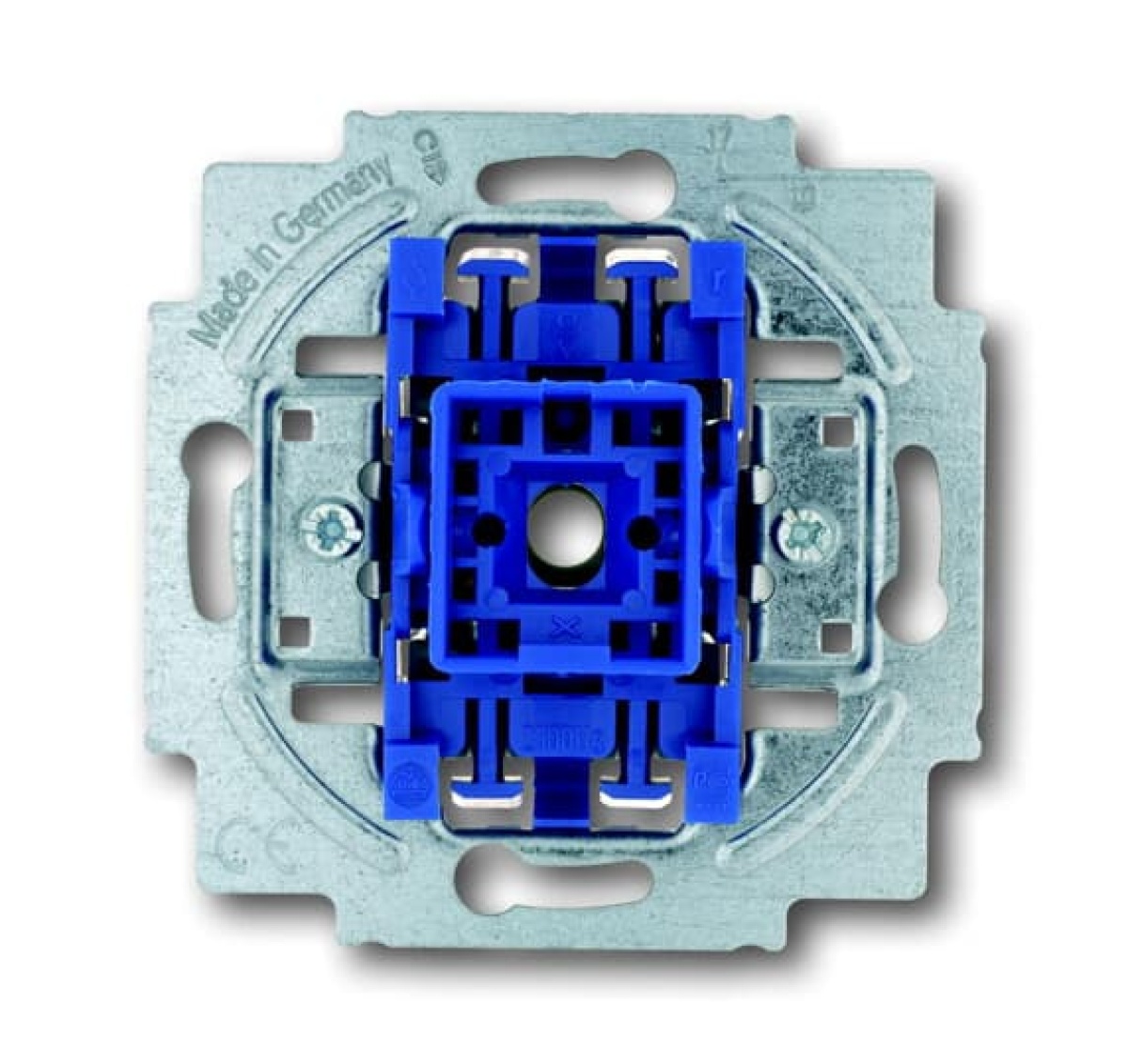 Flush Mounted Inserts Single push button 2-pole switch for 1 rocker, 10 A