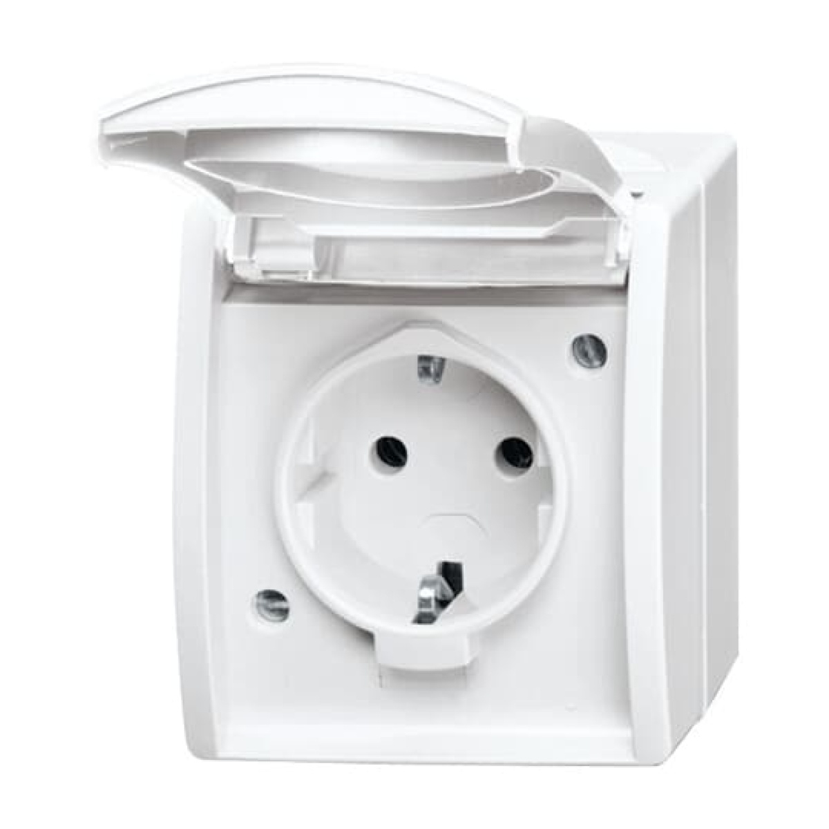 Socket Outlets with Hinged Lid 16 A alpine white  - ocean