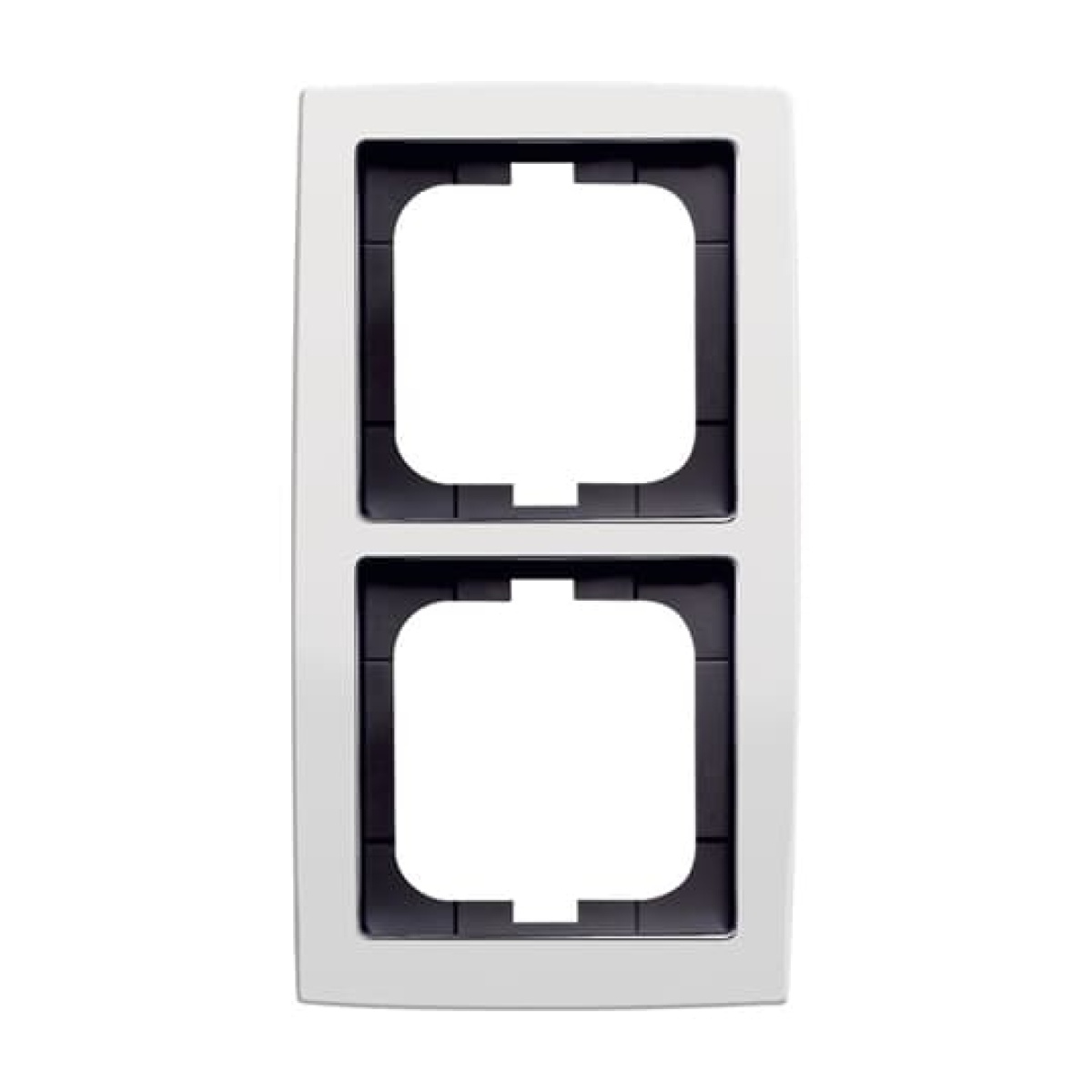 Cover frame 2-gang studio white - solo