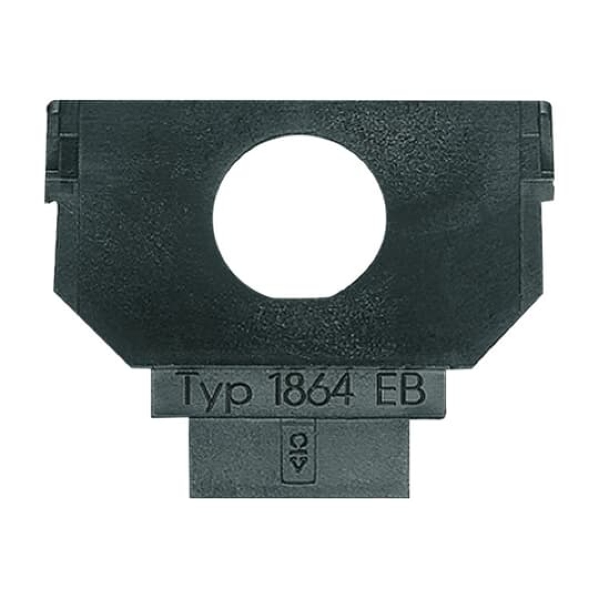 Socket Fixing Plate Twinax 1 gang anthracite - Platform 63