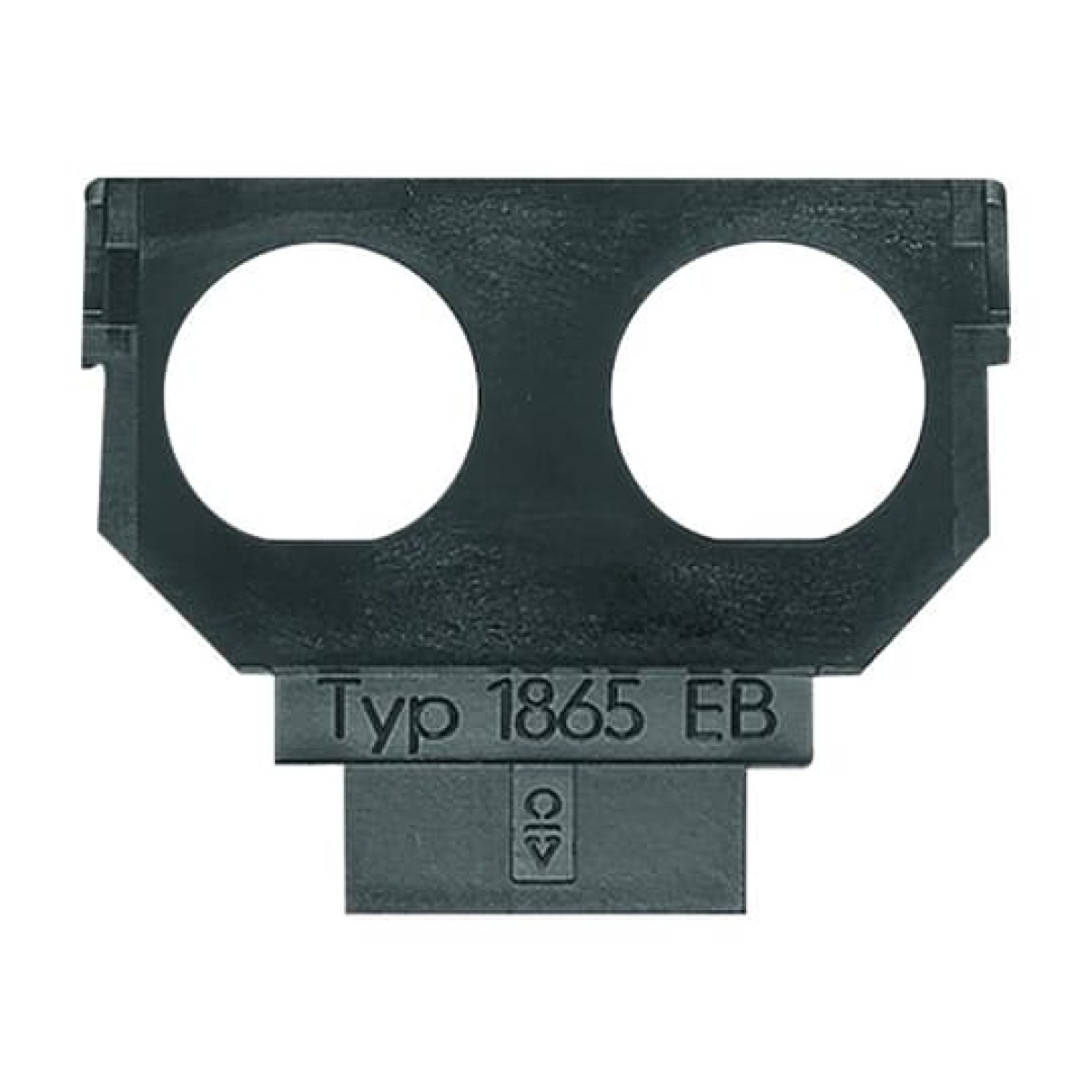 Socket Fixing Plate Twinax 2 gang anthracite - Platform 63