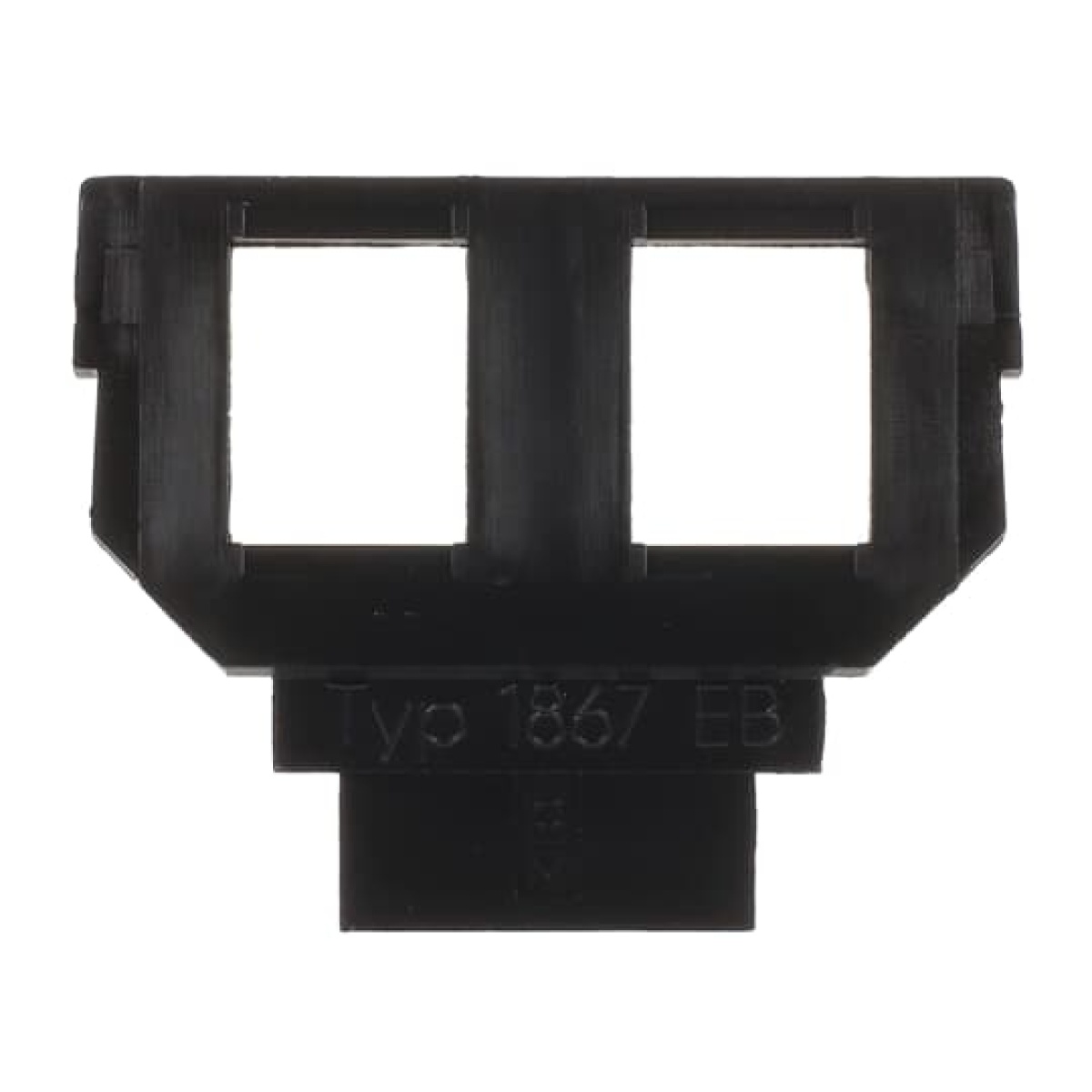 Socket Fixing Plate for Modular Jack 2 gang anthracite