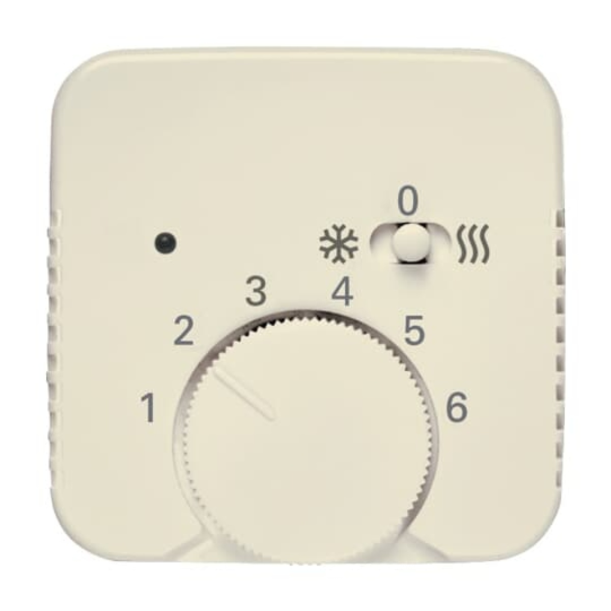 Cover plate with legend Characters 1 ... 6 for Thermostat Turn button white - Busch-Duro 2000 SI