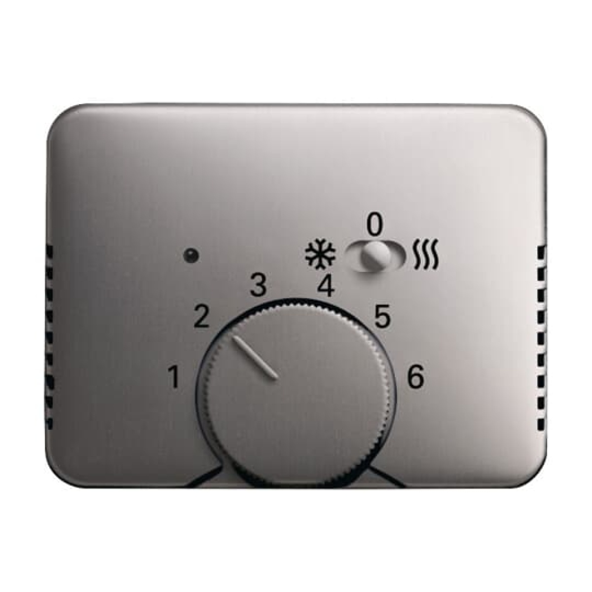 Cover plate with legend Characters 1 ... 6 for Thermostat Turn button platinum - alpha