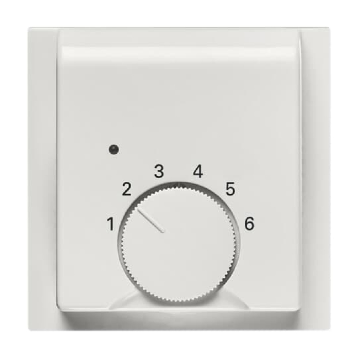 Cover plate with legend Characters 1 ... 6 for Thermostat Turn button white - impuls