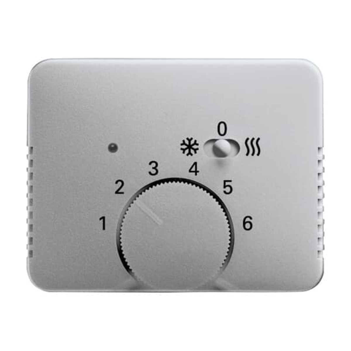 Cover plate with legend Characters 1 ... 6 for Thermostat Turn button titanium - alpha