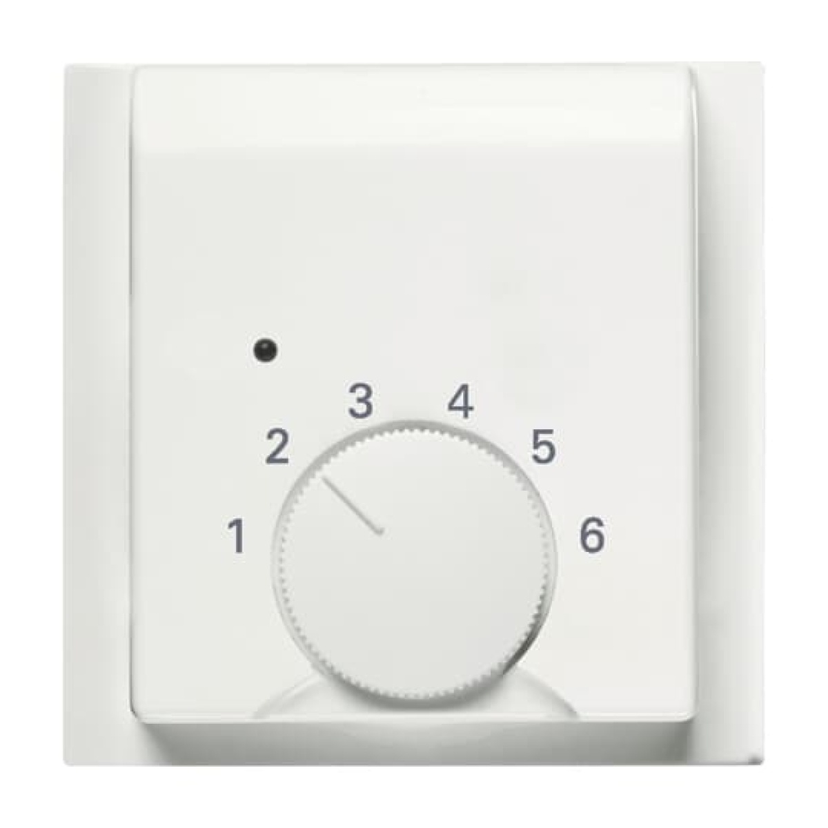 Cover plate with legend Characters 1 ... 6 for Thermostat Turn button white - impuls