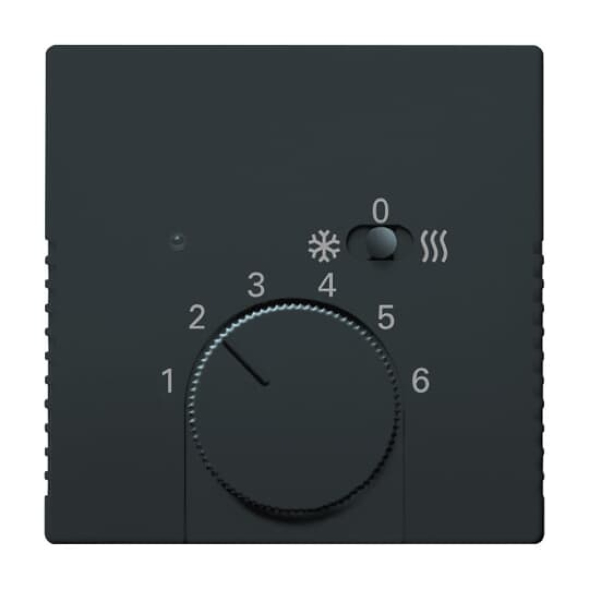 Cover plate with legend Characters 1 ... 6 for Thermostat Turn button anthracite - Platform 63