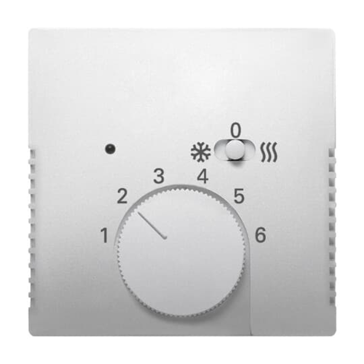 Cover plate with legend Characters 1 ... 6 for Thermostat Turn button stainless steel - Pure Stainless Steel