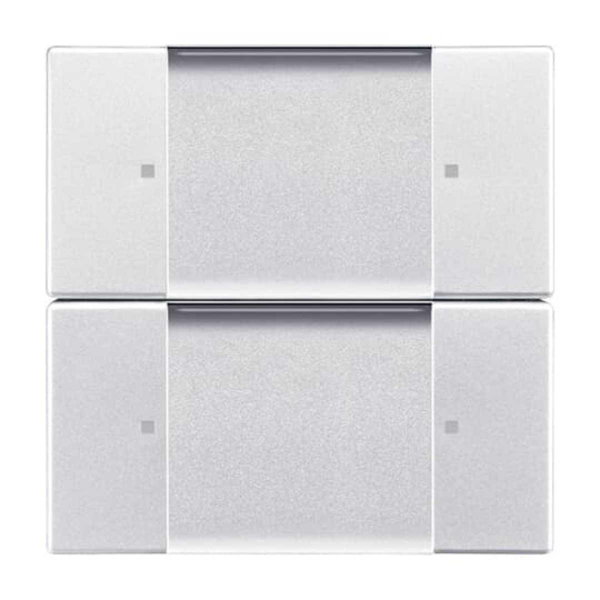 Control Element for Switchdimmer Zigbee 2gang Radio Control aluminium silver - 63x63