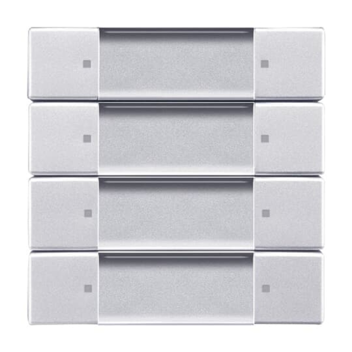 Control Element for Switchdimmer Zigbee 4gang Radio Control aluminium silver - 63x63