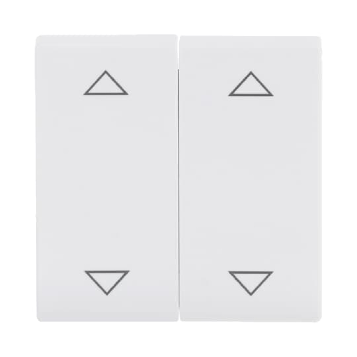 Rocker with legend Symbol "arrows" for Venetian blind, Two-part rocker studio white - Platform 63