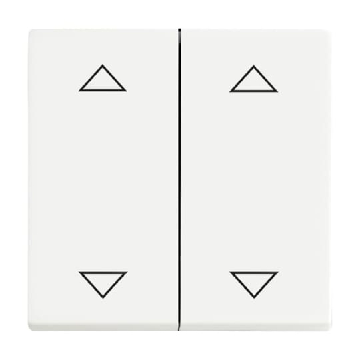 Rocker with legend Symbol "arrows" for Venetian blind, Two-part rocker studio white matt - Platform 63