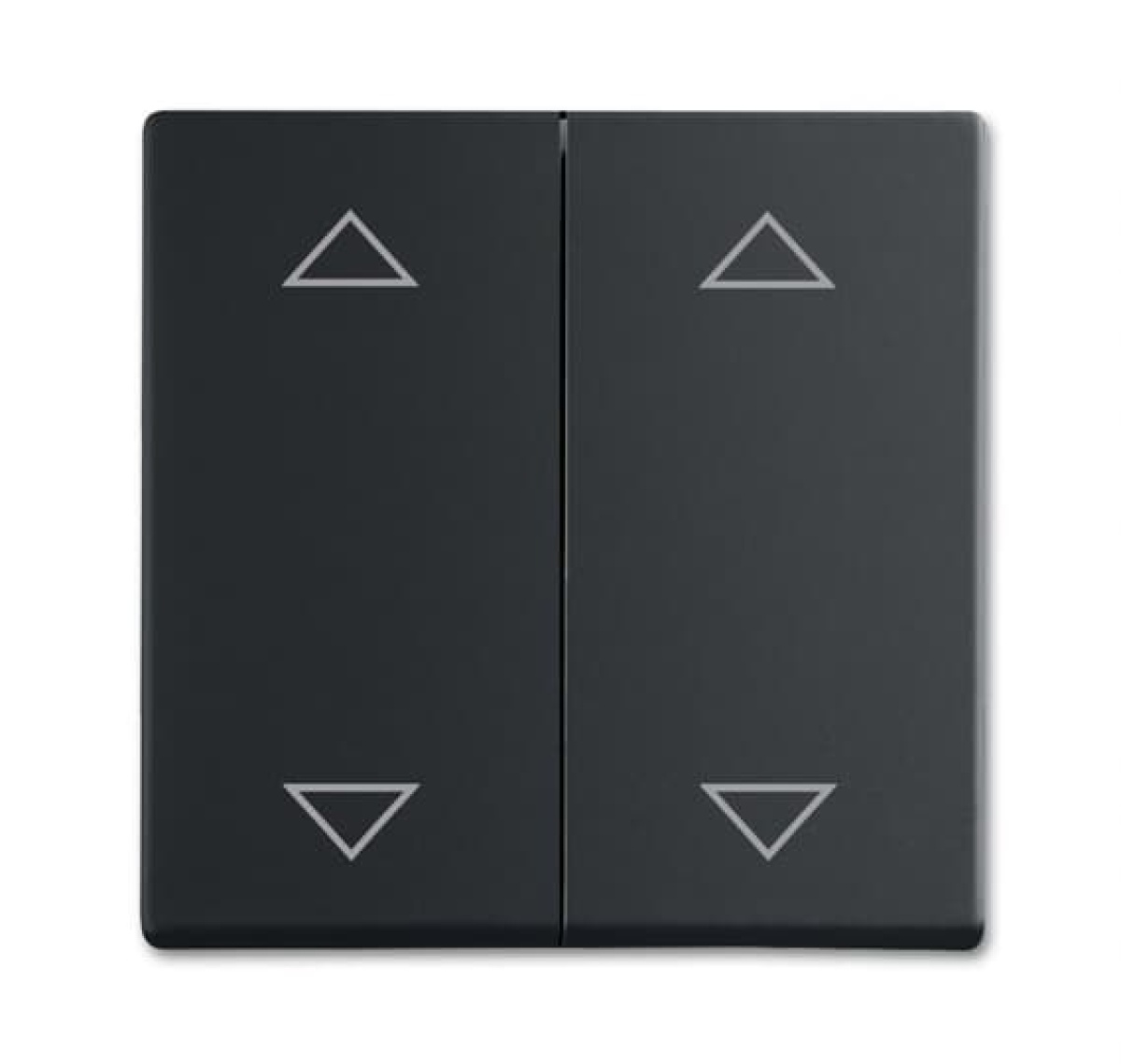 Rocker with legend Symbol "arrows" for Venetian blind, Two-part rocker black matt - Platform 63