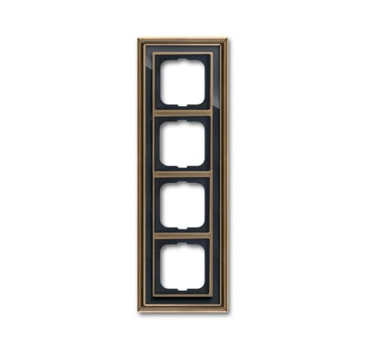 Cover frame 4-gang antique brass anthracite - Busch-Dynasty