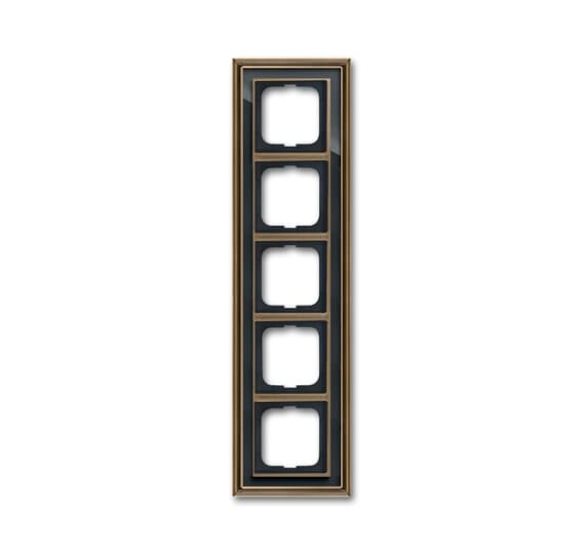 Cover frame 5-gang antique brass anthracite - Busch-Dynasty