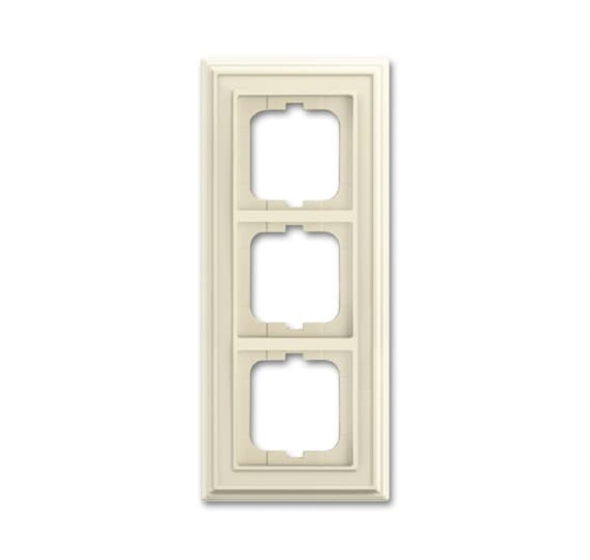 Cover frame 3-gang ivory white - Busch-Dynasty