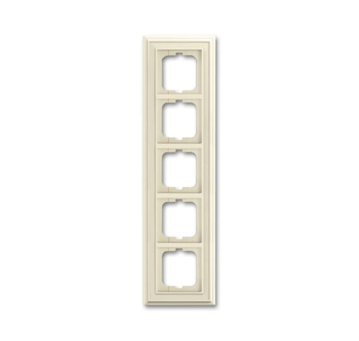Cover frame 5-gang ivory white - Busch-Dynasty