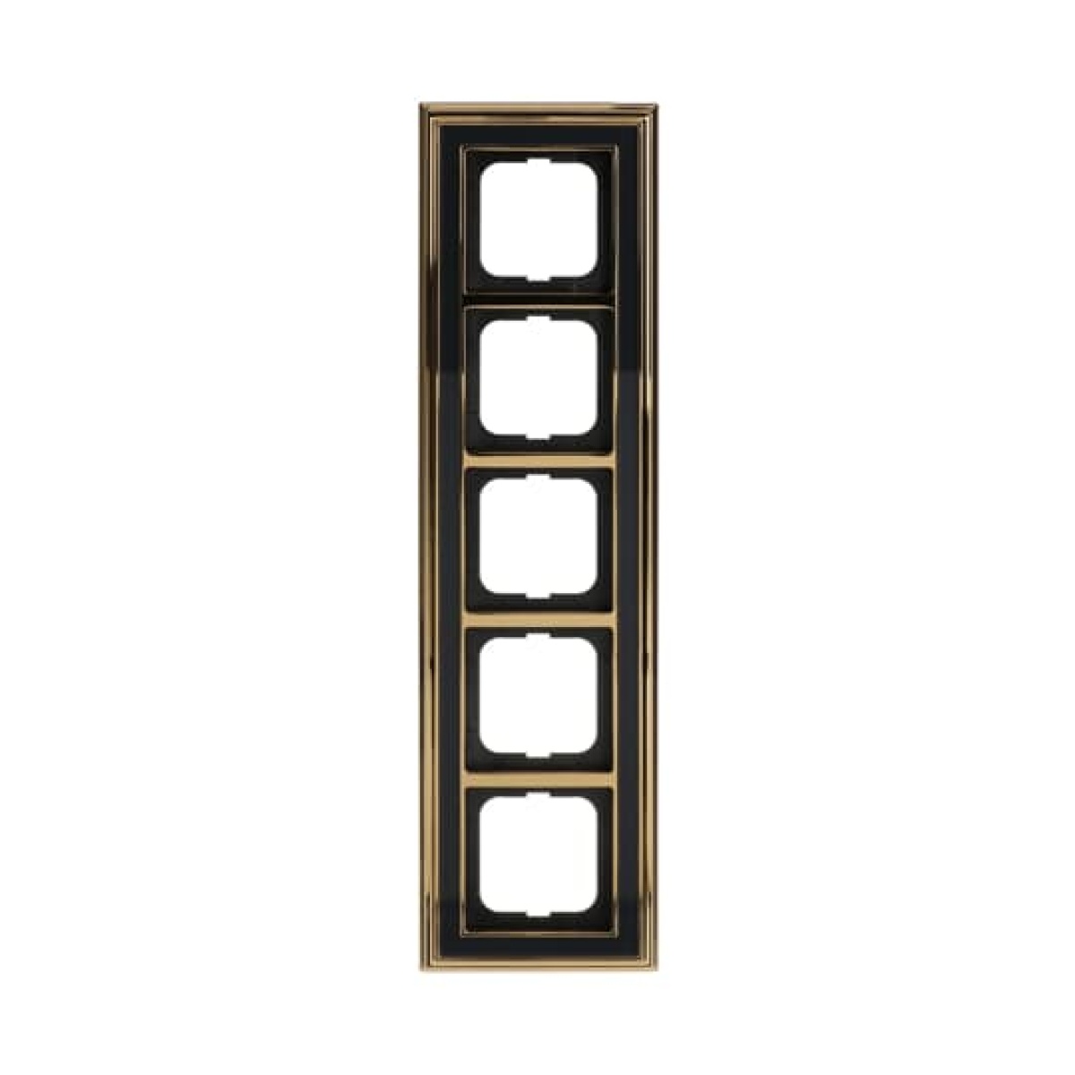 Cover frame 5-gang polished brass anthracite - Busch-Dynasty