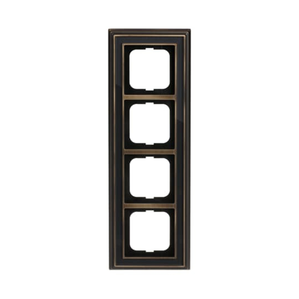 Cover frame 4-gang antique brass anthracite - Busch-Dynasty