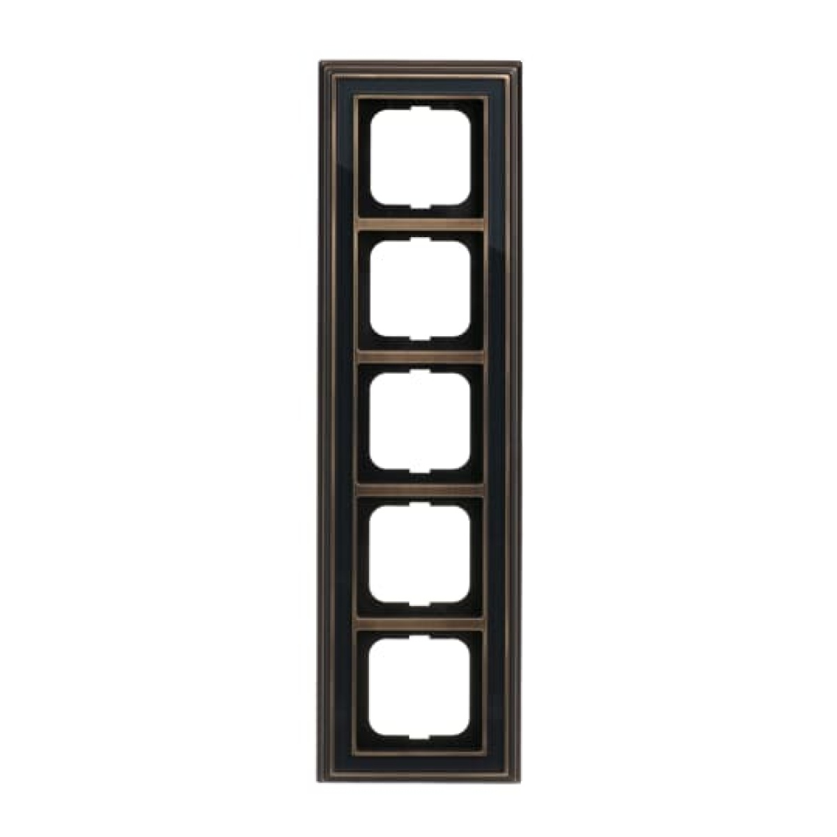 Cover frame 5-gang antique brass anthracite - Busch-Dynasty