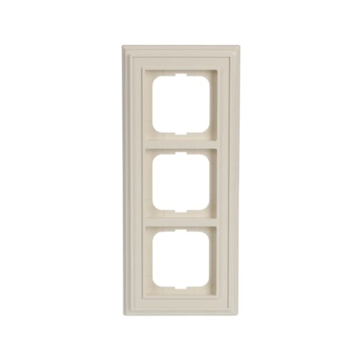 Cover frame 3-gang ivory white - Busch-Dynasty
