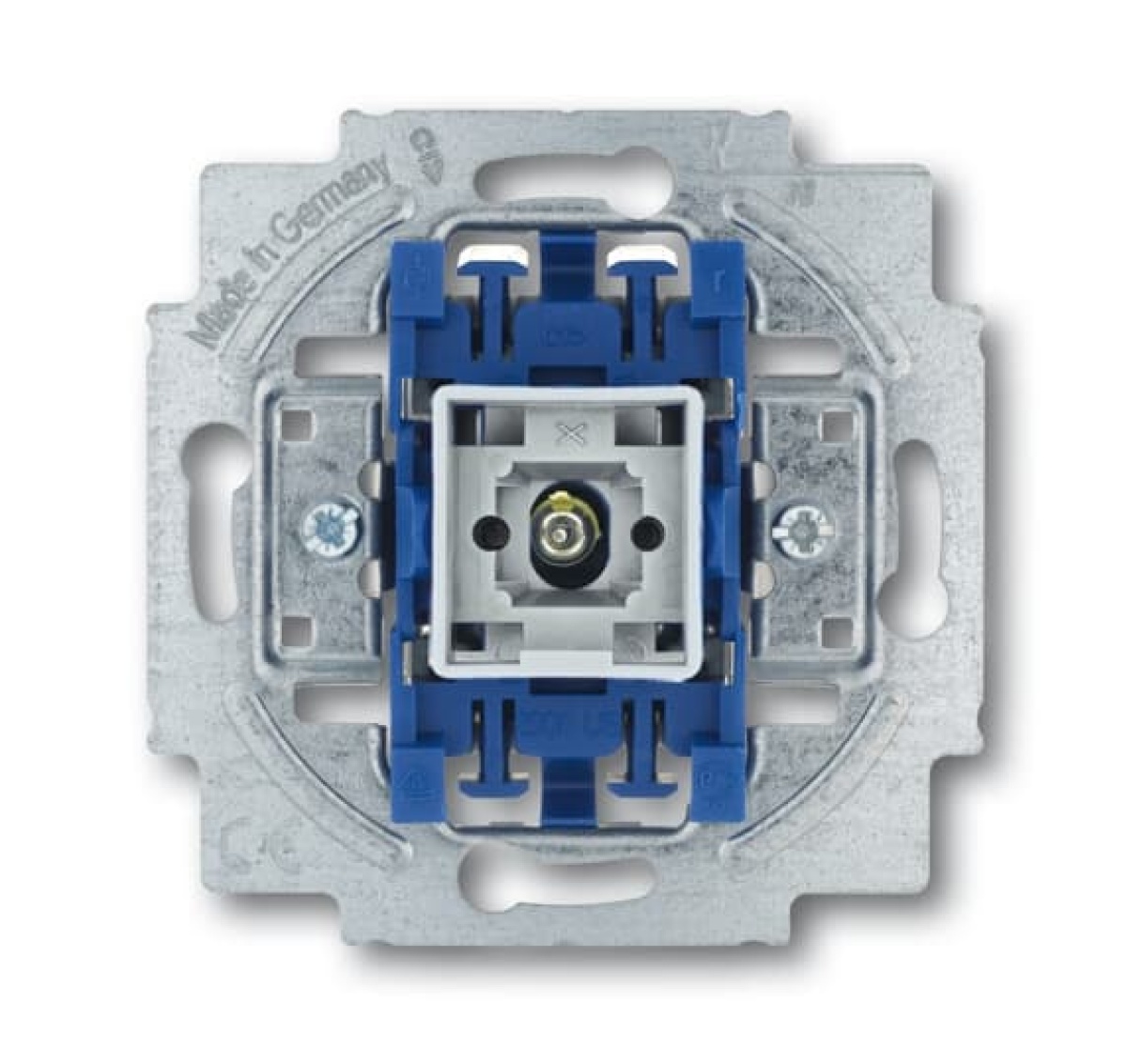 Flush Mounted Inserts Single push button Two-way switch for 1 rocker, Neon lampOrange with N-terminal 16 A