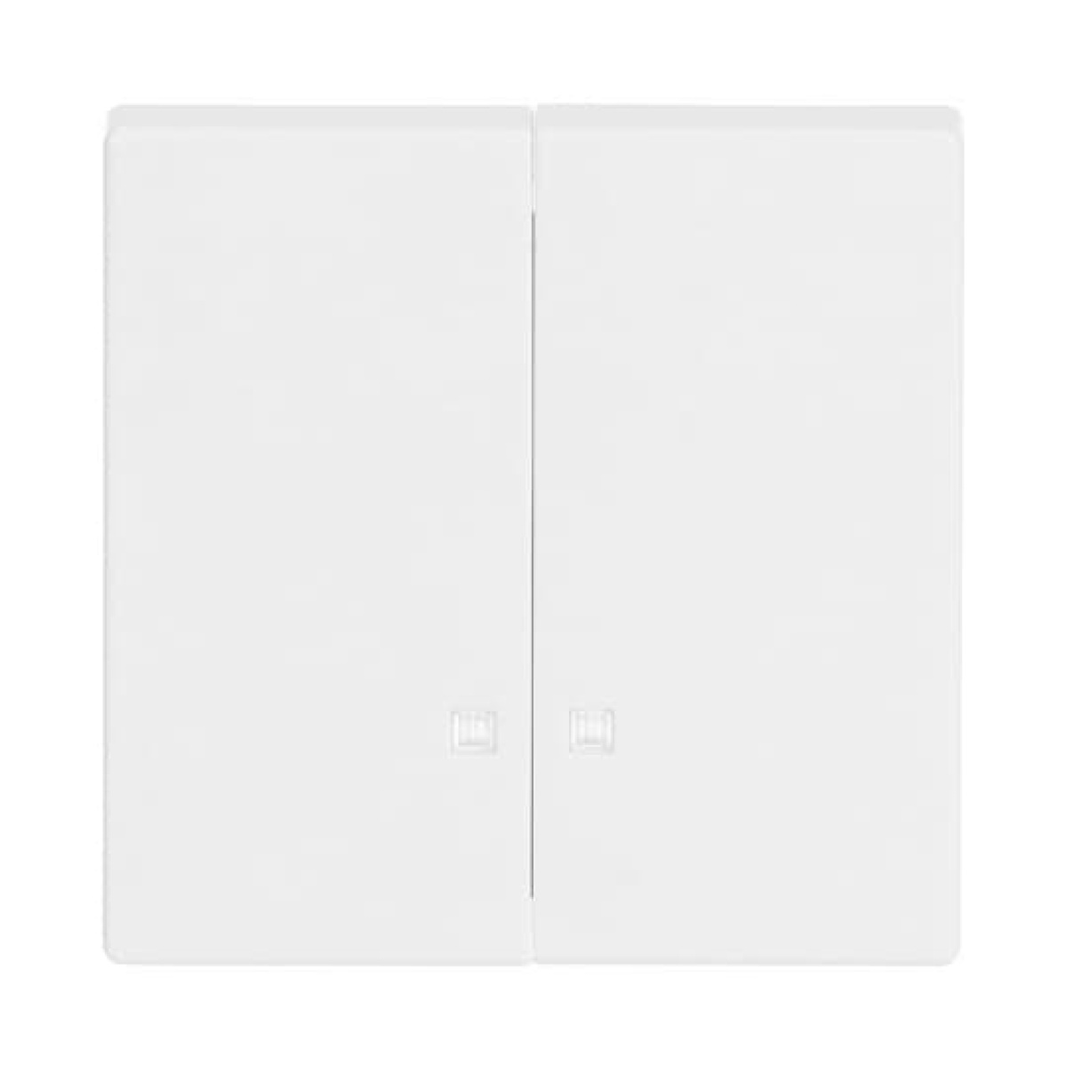 Rocker with Small Transparent Calotte for Switchpush button, Two-part rocker studio white - Platform 63