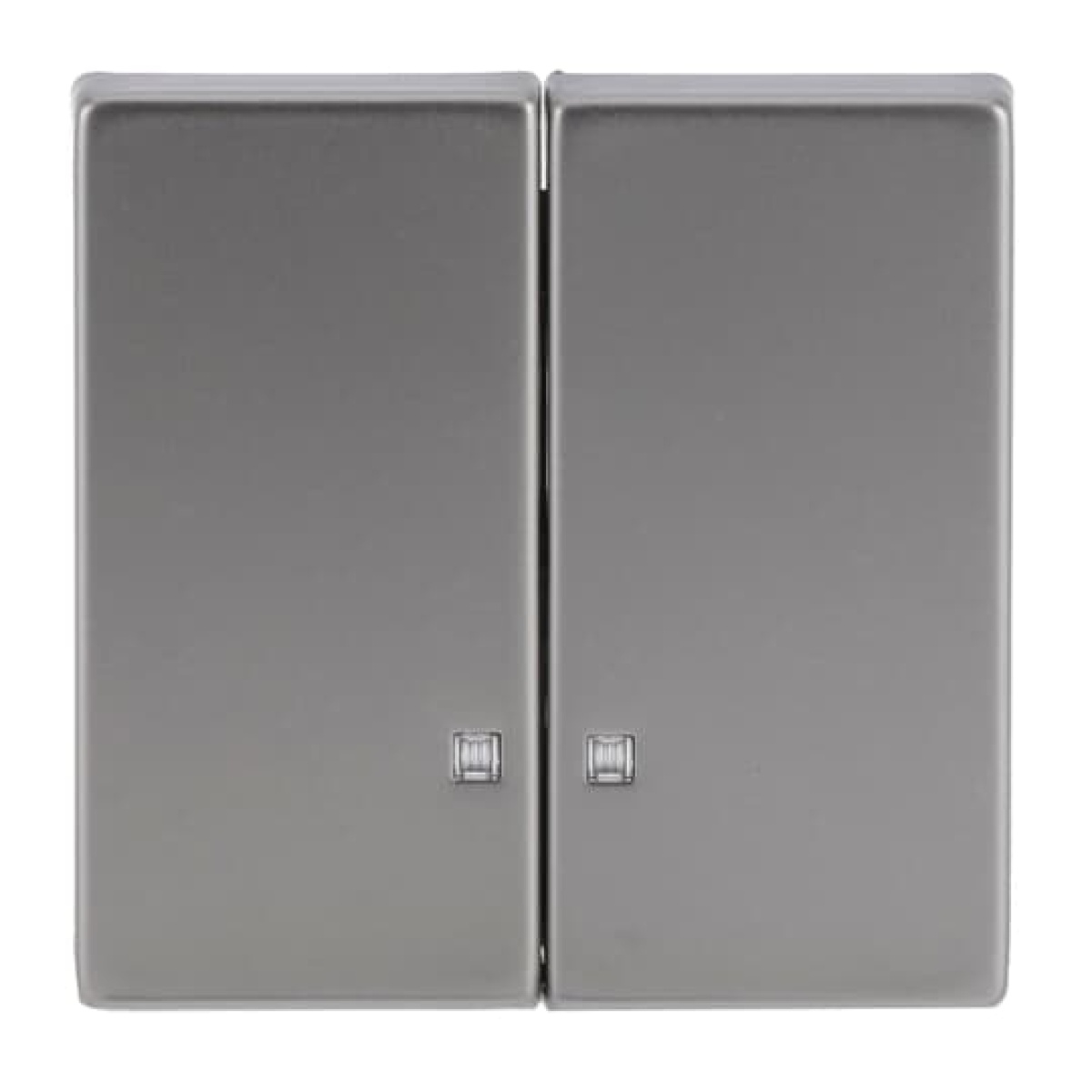 Rocker with Small Transparent Calotte for Switchpush button, Two-part rocker stainless steel - Pure Stainless Steel