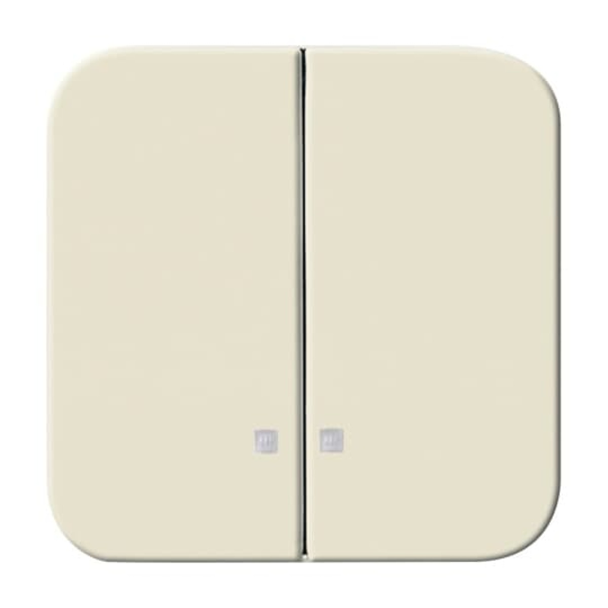 Rocker with Small Transparent Calotte for Switchpush button, Two-part rocker white - Busch-Duro 2000 SI