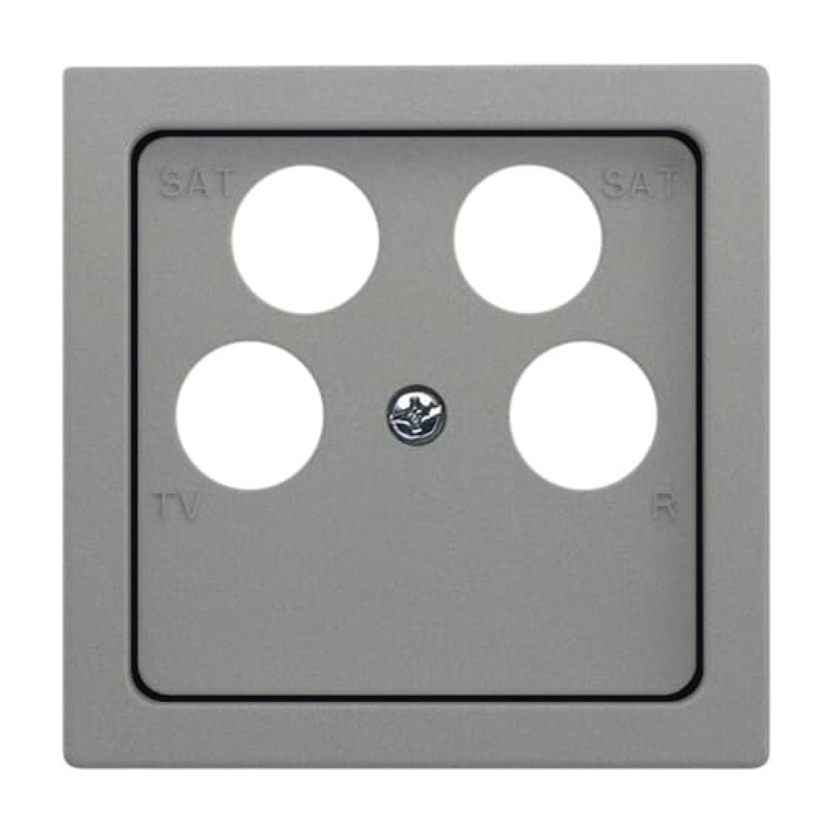 Cover plate SAT 4 gang grey metallic - Platform 63