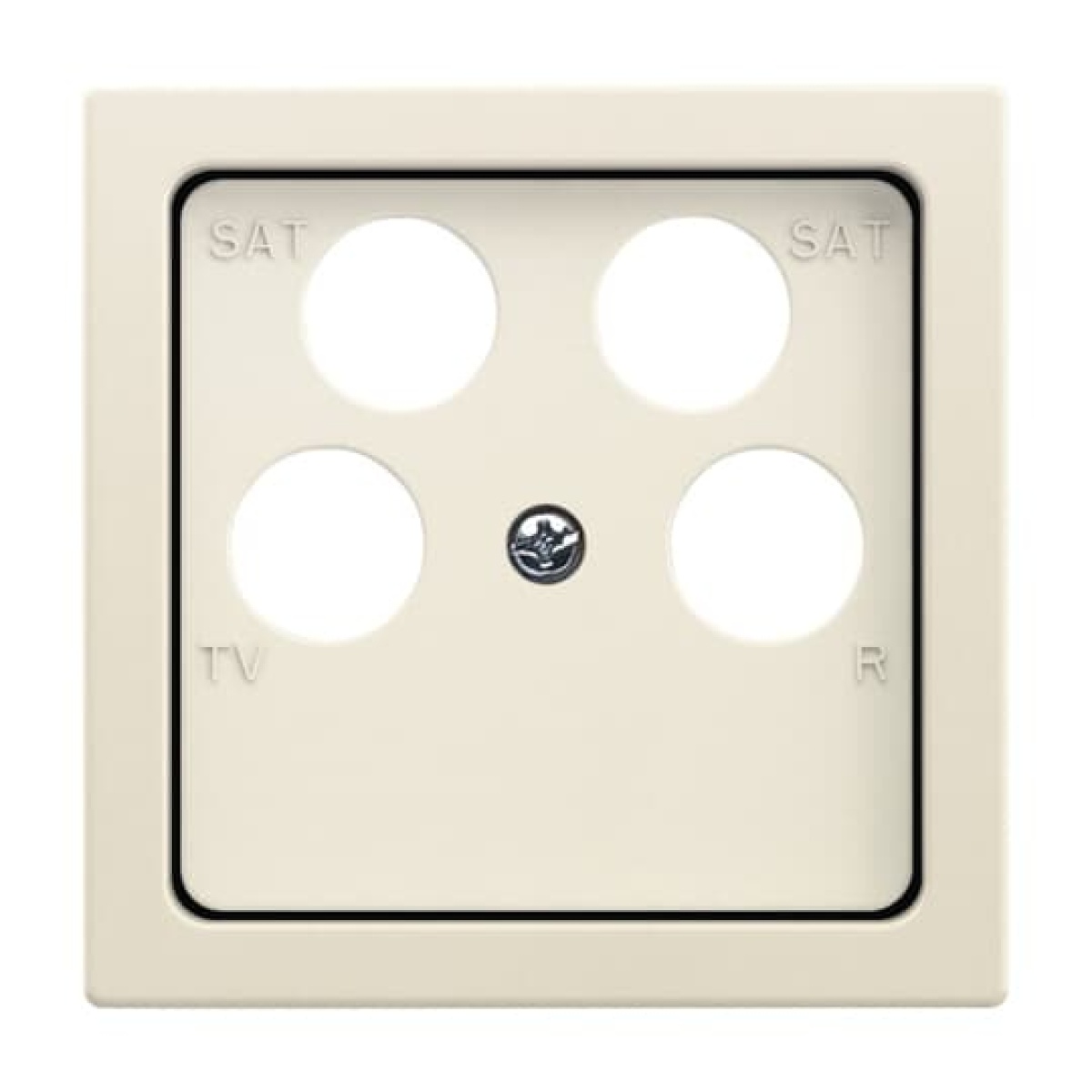 Cover plate SAT 4 gang ivory white - Platform 63