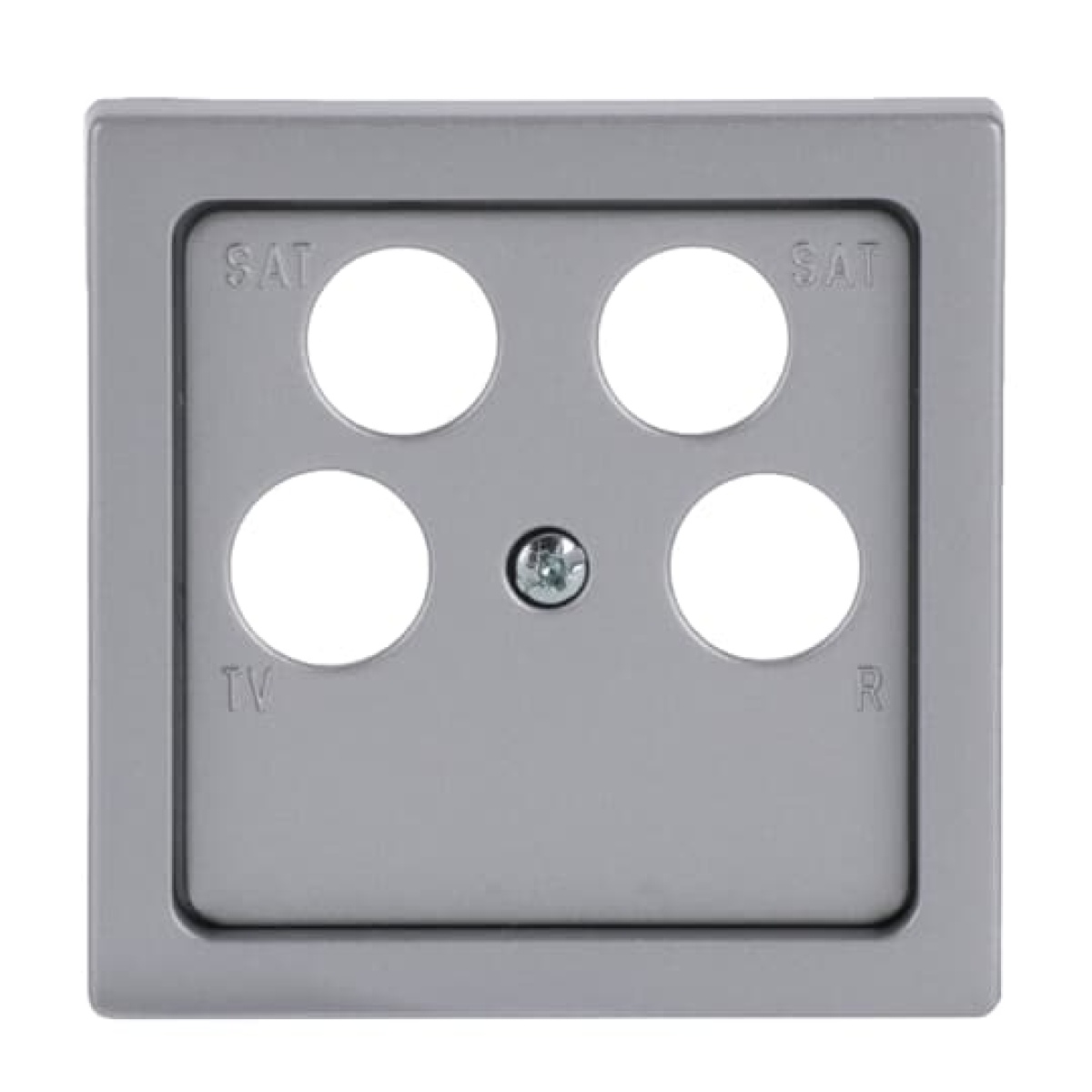 Cover plate SAT 4 gang aluminium silver - Platform 63