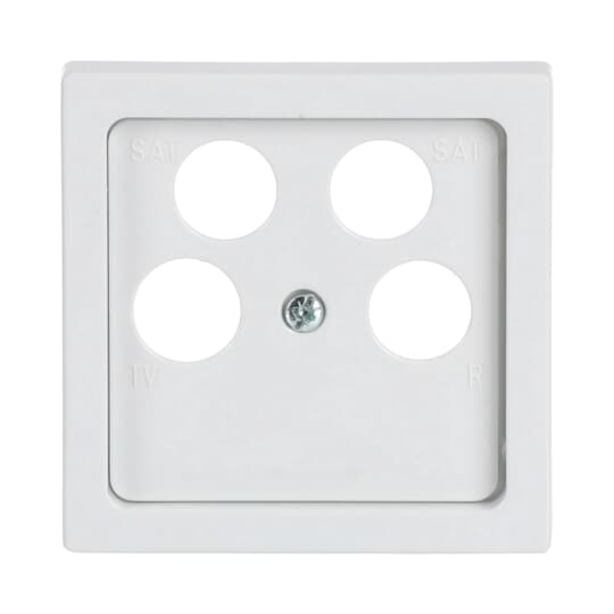 Cover plate SAT 4 gang studio white - Platform 63