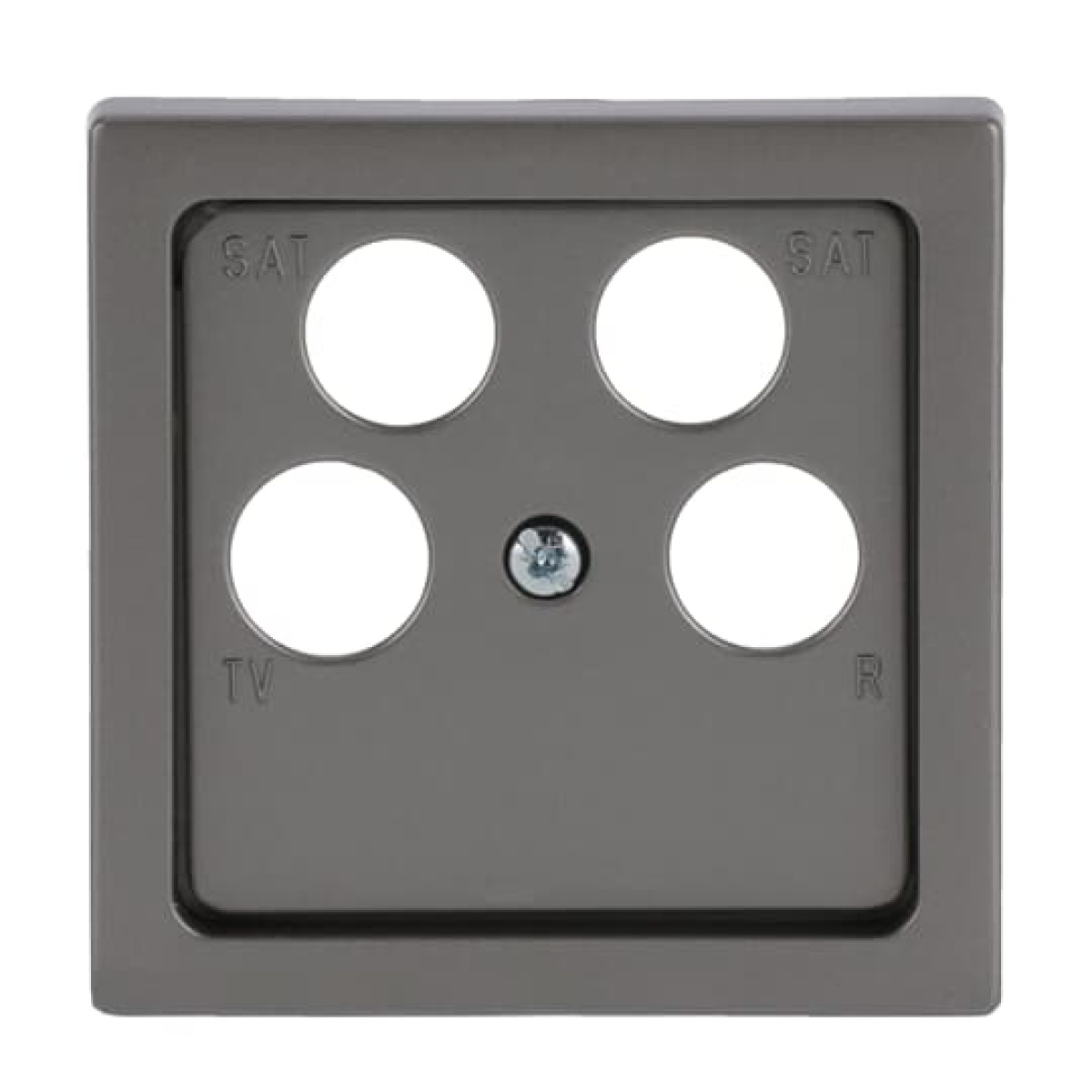 Cover plate SAT 4 gang stainless steel - Pure Stainless Steel