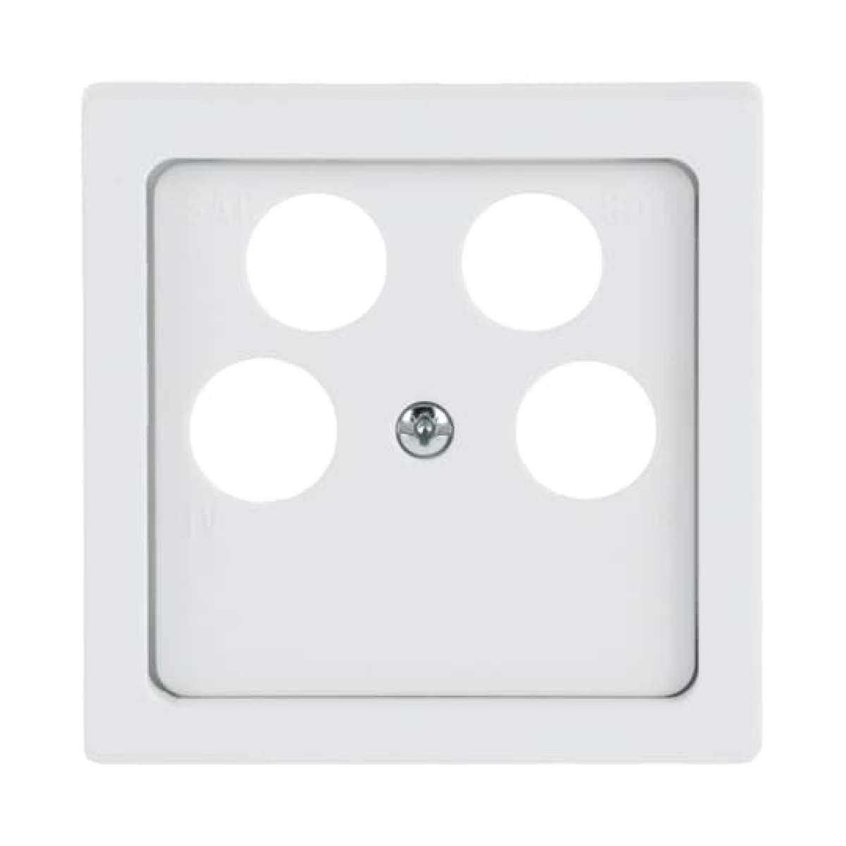 Cover plate TV  Radio  2x SAT 4 gang studio white matt - Platform 63