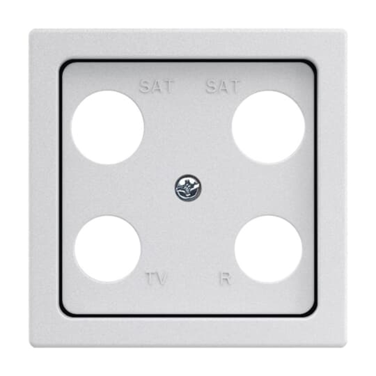 Cover plate TV  Radio  2x SAT 4 gang aluminium silver - Platform 63